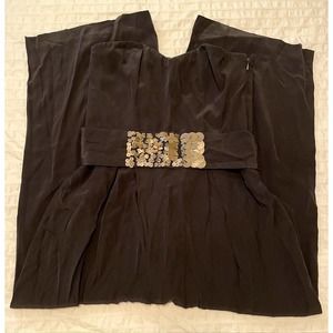 MODA International Black Strapless Princess Neckline Wide Leg Jumpsuit Size 6